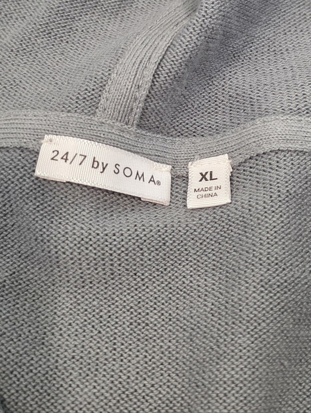 NWT 24/7 Soma Cotton Hoodie Sweater Sedona Sage XL - Picture 11 of 15